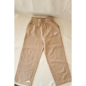 Nike Sweatpants Big Kids Girls Medium Baige  Wide Leg NSW Essentials 1 Packets